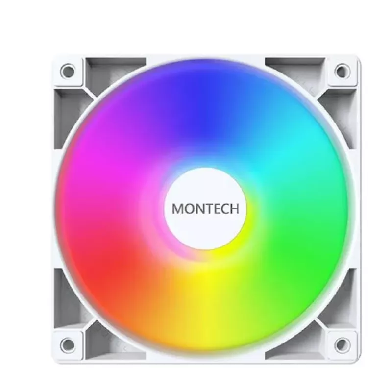 Montech GF120 V2 ARGB kompiuterio korpuso ventiliatoriaus modulis 12 cm baltas 3 vnt.