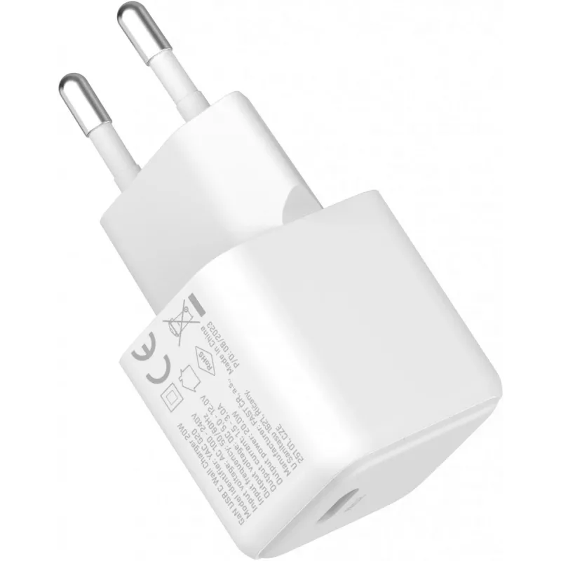 USB‑C sieninis įkroviklis YENKEE YAC G20 20W 3A Power Delivery