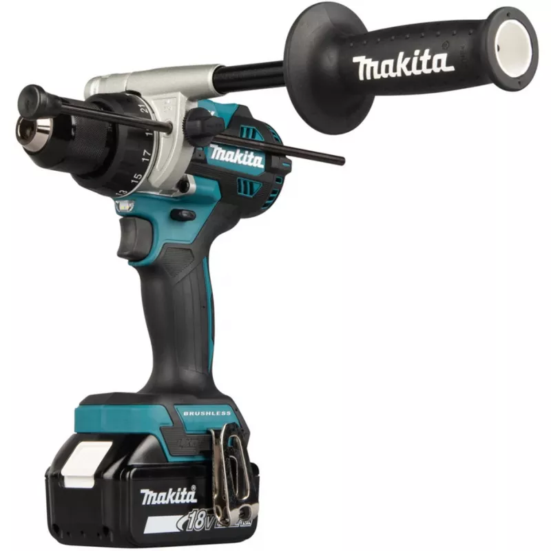 Belaidis gręžtuvas-suktuvas Makita DHP492Z 18 V maitinamas baterijomis, brushless variklis, 2 greičių, griebtuvas 13 mm