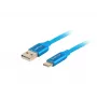 Lanberg CA-USBO-22CU-0010-BL USB kabelis 1 m USB 2.0 USB C USB A Mėlyna