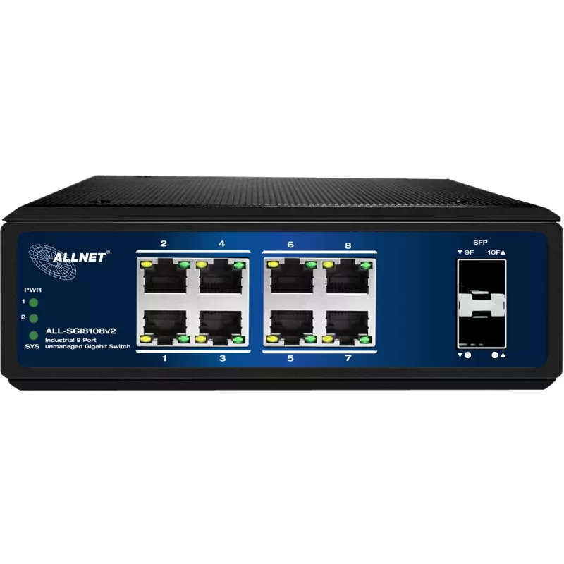 Tinklo komutatorius ALLNET ALL-SGI8108v2 8 prievadų 10/100/1000 Mbps Gigabit