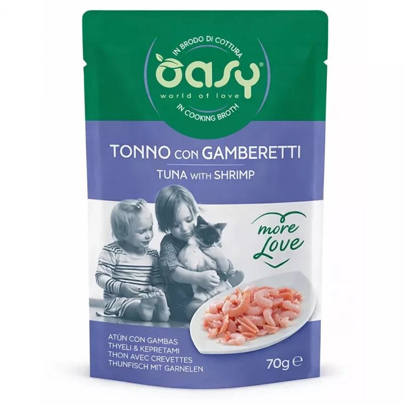 Oasy More Love Tunas su krevetėmis maišelis 70g