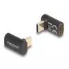 DELOCK USB-C™ adapteris, USB 40 Gbps, USB Type-C, PD 3.0 100 W, kampinis (vyriškas į moterišką), 8K 60 Hz