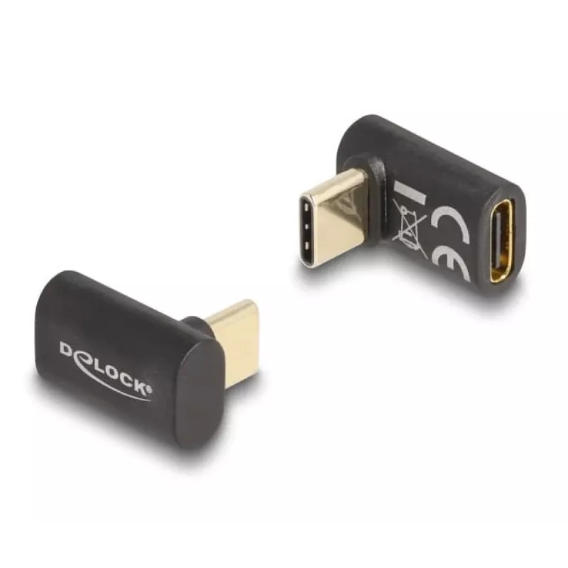 DELOCK USB-C™ adapteris, USB 40 Gbps, USB Type-C, PD 3.0 100 W, kampinis (vyriškas į moterišką), 8K 60 Hz