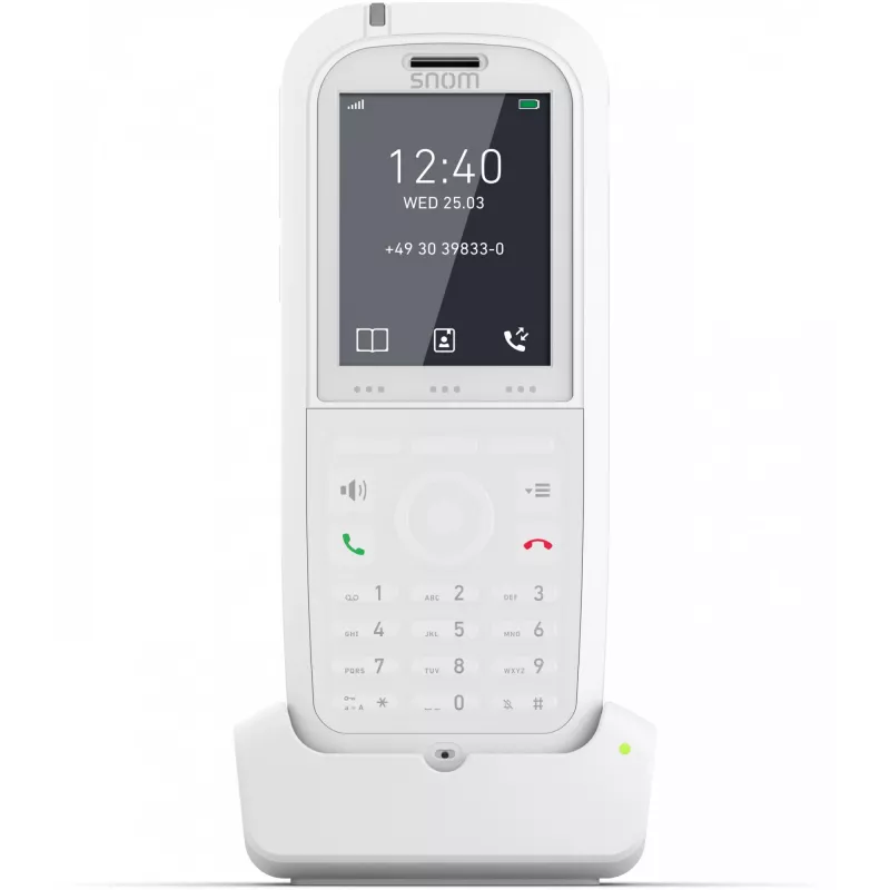 Snom M90 DECT belaidis telefono ragelis Skambintojo ID Baltas