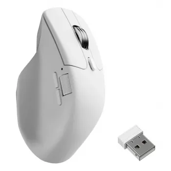 Pelė Keychron M6 Dešiniarankė RF belaidė + Bluetooth + USB-C optinė 30000 DPI balta