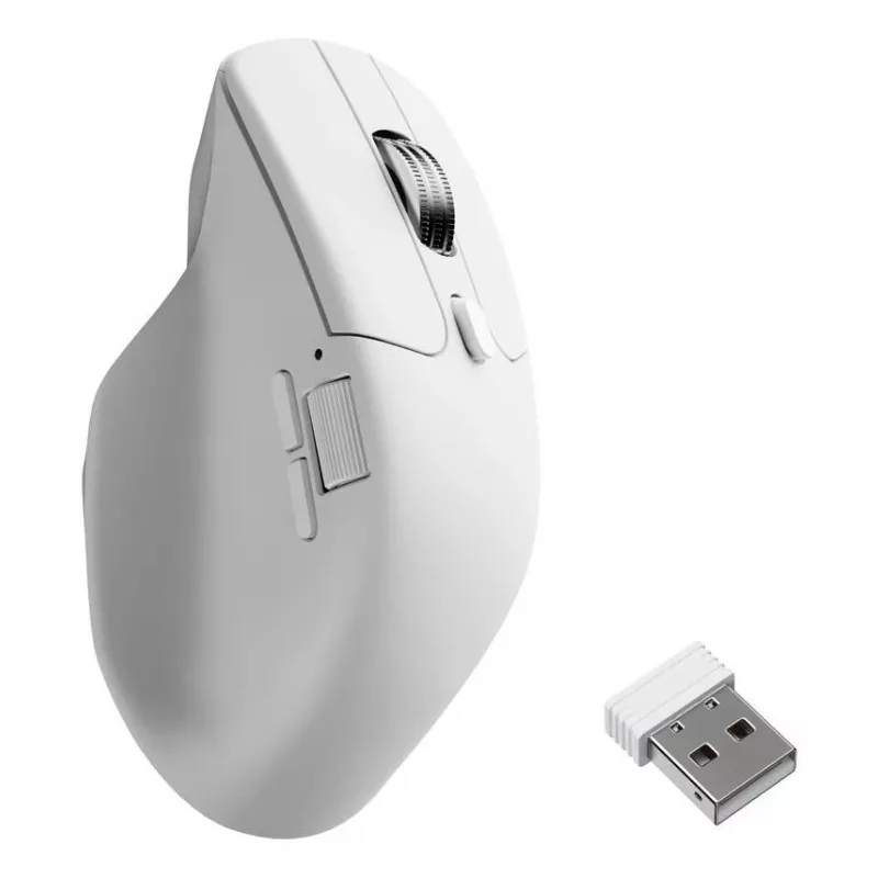 Pelė Keychron M6 Dešiniarankė RF belaidė + Bluetooth + USB-C optinė 30000 DPI balta