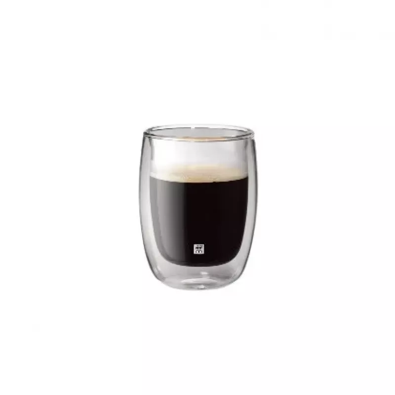 Dvisienis borosilikatinio stiklo indas ZWILLING 39500-076, 200 ml, skaidrus, 2 vnt. rinkinys