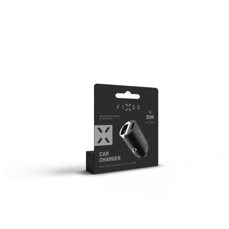 Automobilinis kroviklis FIXED FIXCC30M-CU-BK 30W USB‑C automobiliniams lizdams