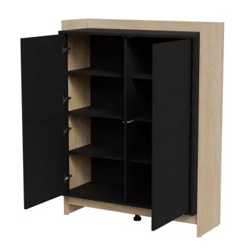 Cama PORTO komoda 100x38x130 ąžuolas/juodas