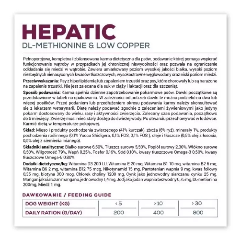 Šlapias šunų maistas VETEXPERT Veterinary Diet Hepatic šunims, 400 g, kepenų palaikymui, mėsos skonio