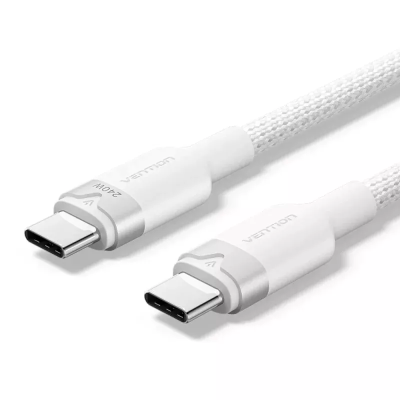 USB-C į C 2.0 Vention PD 3.1 5A 240W 2m baltas laidas