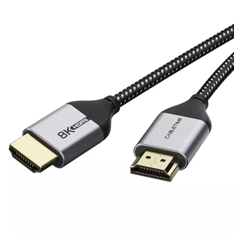 HDMI kabelis CABLETIME CA914661 8K Ultra HD, 1 m, suderinamas su HDMI 2.1
