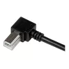 StarTech.com 2m USB 2.0 A į stačiu kampu dešinį B kabelį - M/M, 2 m, USB A, USB B, USB 2.0, 0.48 Gbit/s, juodas
