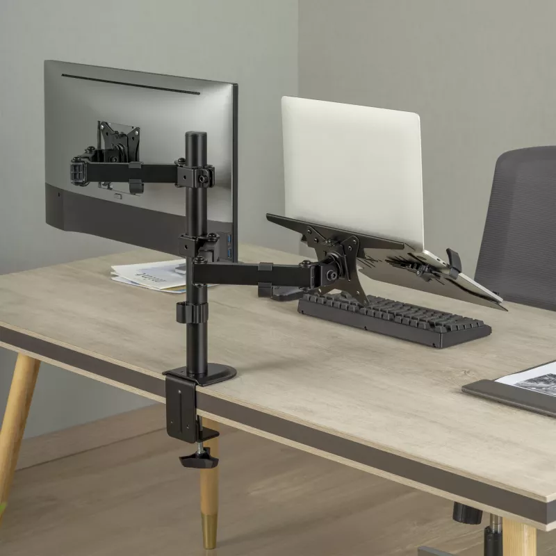 Monitoriaus sieninis laikiklis SBOX LCD-LM01-2 13–27 colių ekranams, maks. apkrova 12 kg, VESA 100x100