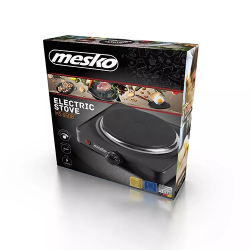 Mesko Home MS 6508 kaitlentė juoda Stalviršio Sandari kaitvietė 1 zona(-os)