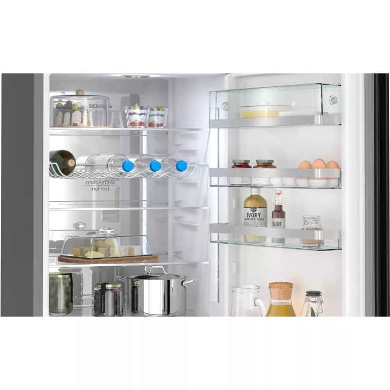Šaldytuvas-šaldiklis Siemens KG39NSBBF laisvai pastatomas 363 L, NoFrost, 33 dB, juodas