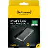 Išorinė baterija INTENSO 7350050 — 20000 mAh, 1× USB-A + 2× USB-C, 100 W bendra išvestis, juoda/pilka