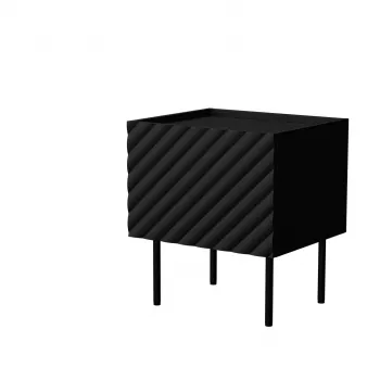 Naktinis staliukas Cama meble LUCCA, 2 vnt., 47x40x52 cm, juoda, MDF/drožlių plokštė