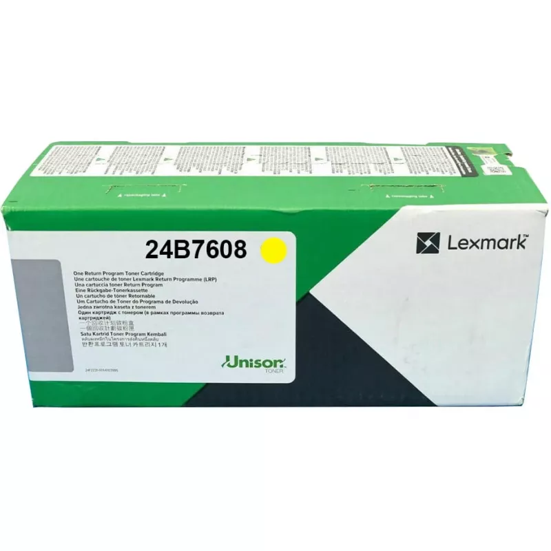 Tonerio kasetė Lexmark 24B7608 geltona Originali, išeiga 12 000 puslapių