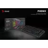 Savio Phenix SAVGK-RED klaviatūra, skirta žaidimams, USB, RF belaidė, Bluetooth, QWERTY