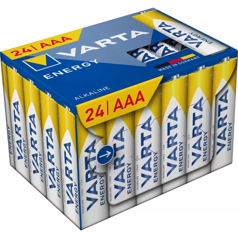 Šarminės mikro (AAA) baterijos Varta ENERGY Cube 24 vnt. pakuotėje (MPN 4103229234)