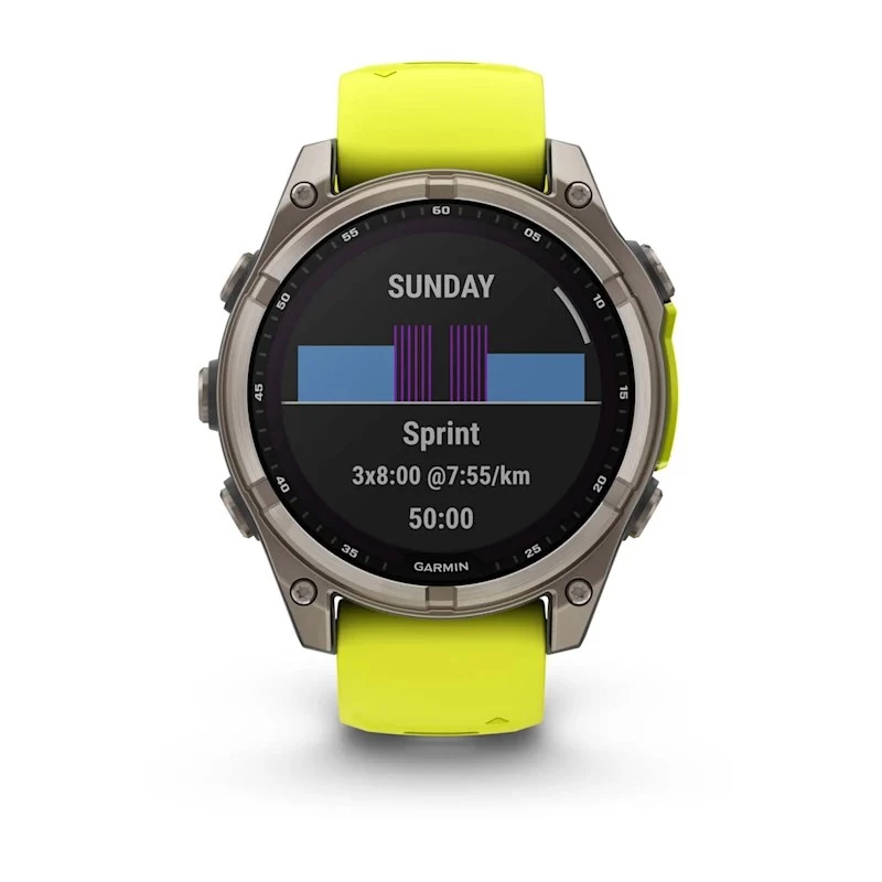 Garmin fenix 8 3.3 cm (1.3) 47 mm skaitmeninis 260 x 260 pikselių jutiklinis ekranas Titano Wi-Fi GPS (palydovinis)