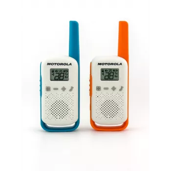 Motorola Talkabout T42 - racija, 2 vnt. rinkinys (oranžinė-mėlyna)