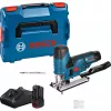 Akumuliatorinis siaurapjūklis GST 12V-70 Professional, 12 voltų (mėlyna/juoda, 2 ličio jonų akumuliatoriai 3,0 Ah, L-BOXX dėžėje)
