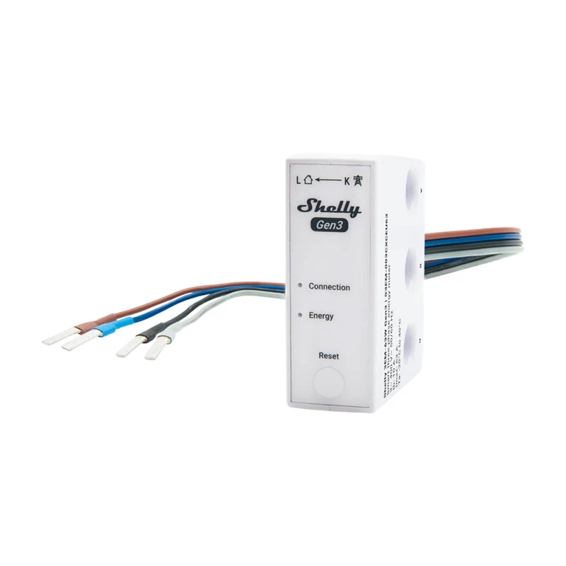 WiFi energijos matuoklis Shelly 3EM-63W Gen3 — 3 kanalų laidinis galios matuoklis