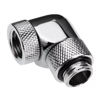Alphacool Eiszapfen Connector Series - kampinis montavimo adapteris skysčio aušinimo sistemai - sidabrinis-nikelis