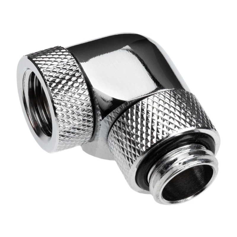 Alphacool Eiszapfen Connector Series - kampinis montavimo adapteris skysčio aušinimo sistemai - sidabrinis-nikelis