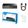 Cudy GS1010PS2 tinklo jungiklis Nevaldomas Gigabit Ethernet (10/100/1000) Maitinimas per Ethernet (PoE) Juoda