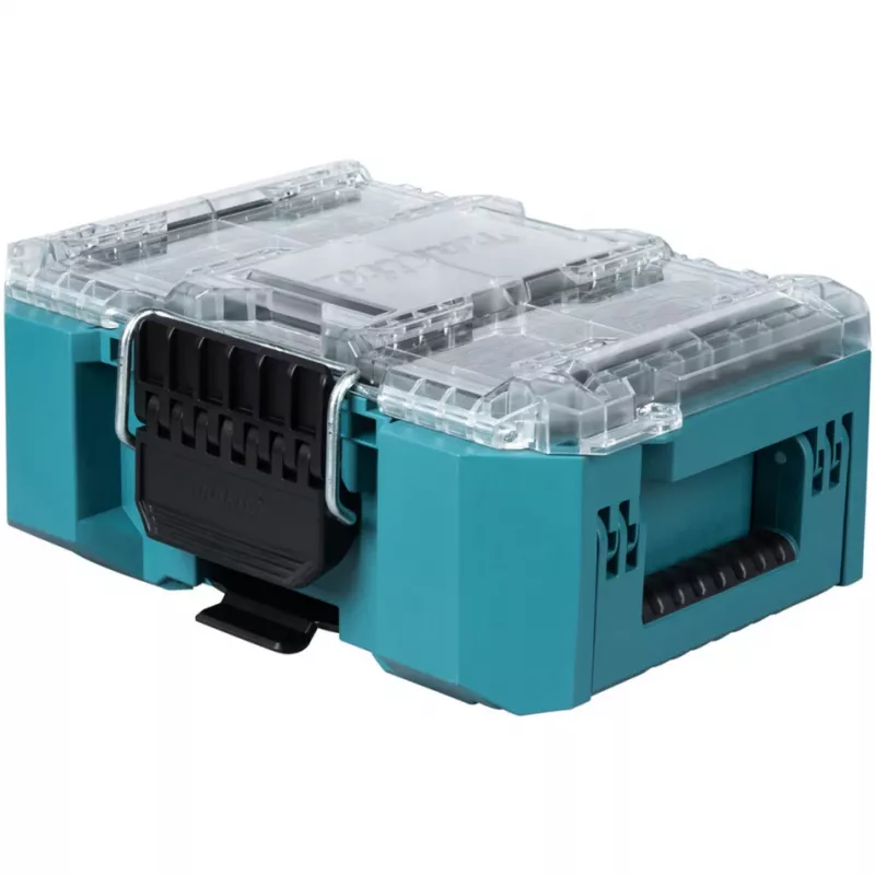 MAKTRAK Organizer compact , įrankių dėžė mėlyna/permatoma, permatomas dangtis