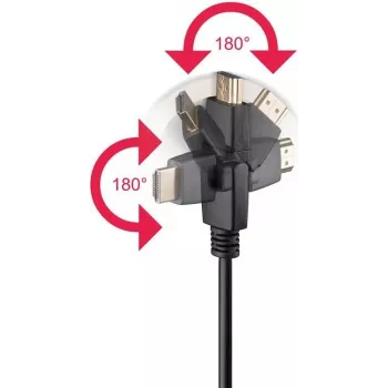 Goobay 61283 HDMI laidas 1,5 m HDMI Type A (Standard) juodas (61283)