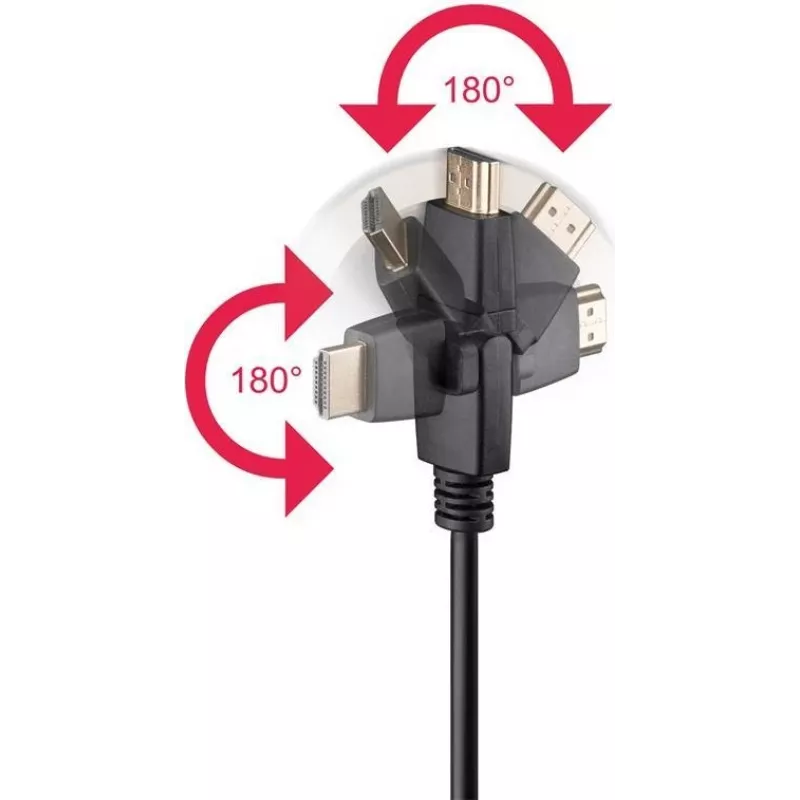 Goobay 61283 HDMI laidas 1,5 m HDMI Type A (Standard) juodas (61283)