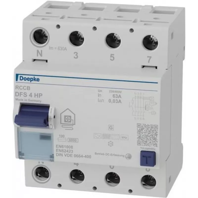 Doepke DFS4 063-4/0.03-HPFI automatinis jungiklis 4p 63 A 0.03 (09144805)