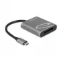 Kortelių skaitytuvas DeLOCK 91741 USB 3.2 Gen 1 Type-C juoda pilka