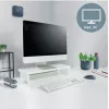 Monitoriaus laikiklis LEITZ Freestanding 64340001 — stalinis stovas 61 cm (24 colių) ekranams, 20 kg talpa, reguliuojamas aukštis, baltas