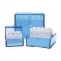 Index Box WEDO A6 Horizontal Blue Transparent Plastic with Snap Closure