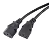Akyga AK-PC-04A maitinimo skirstytuvo laidas CEE 7/7 į 2x IEC C13, 1,8 m, juodos spalvos