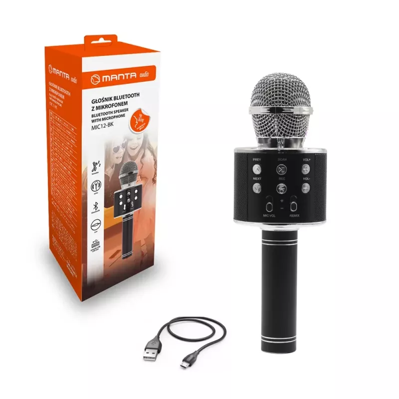 Manta MIC12-BK Juoda