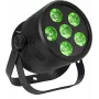Sceninis LED par šviestuvas EUROLITE Silent Par 6 QCL Floor RGBW 6x4W, kompaktiškas ant grindų montuojamas par