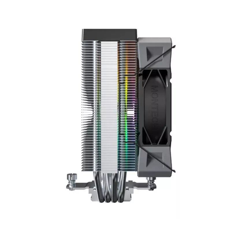Oro aušintuvas Montech NX400 ARGB, 120 mm ventiliatorius, FDB, 800–1950 RPM, TDP 270 W, juoda