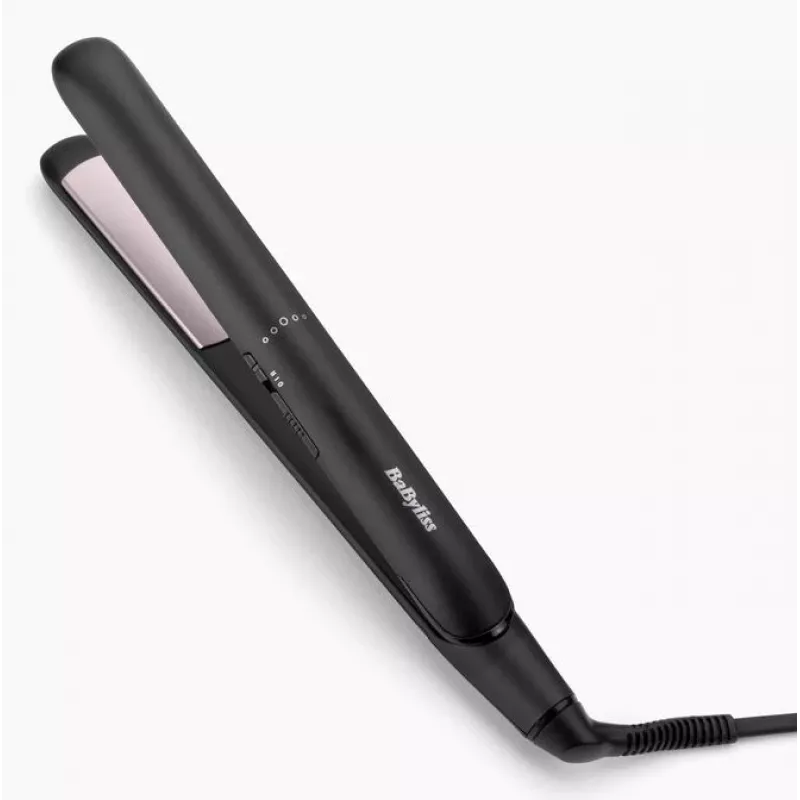 Tiesinimo žnyplės BaByliss CERAMIC 230 — Keraminės plokštelės, 2 šilumos lygiai, 1,8 m laidas, juodos