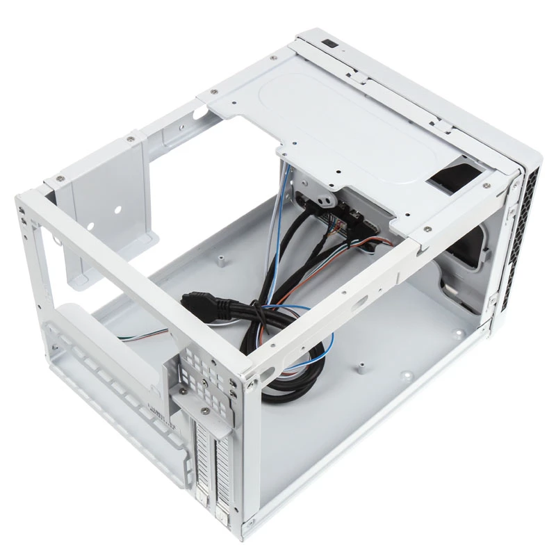 SilverStone SUGO SG13 - Desktop - Mini-DTX - be maitinimo šaltinio (AT / PS/2) - Juoda, balta - USB/Audio (SST-SG13WB-Q)