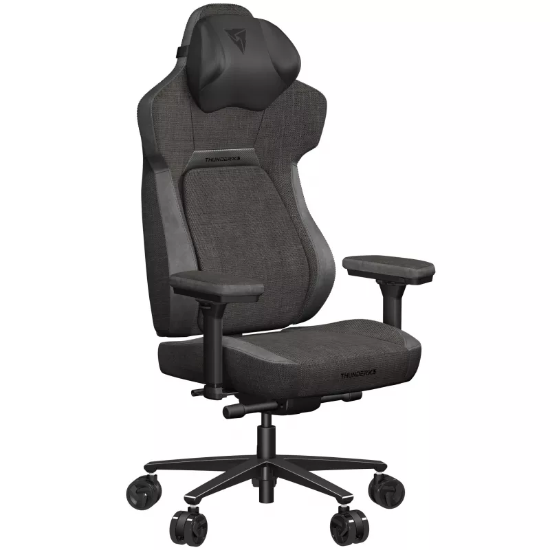 Universali žaidimų kėdė Thunder X3 CORE Loft — paminkštinta sėdynė ir atlošas, aukštis 134–144 cm, sėdynės plotis 55 cm, juoda