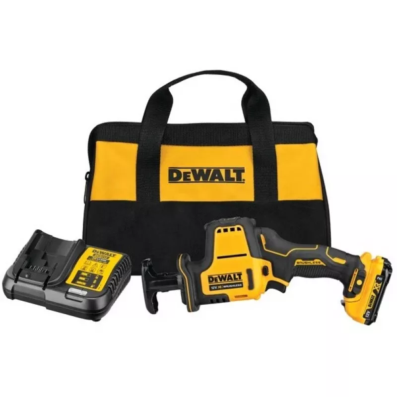 DeWALT DCS312D2-QW stūmoklinis pjūklas 2800 smūgių/min Juodas, Geltonas