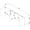 Cama INSERTO 3D1W komoda 190x40x80 kašmyro + LED