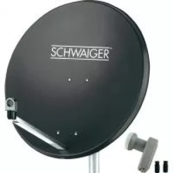 Palydovinė antena SCHWAIGER SPI9961SET2 80 cm su dvigubu LNB 2 dalyviams